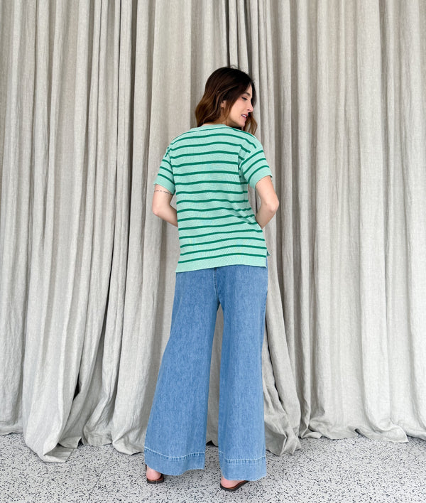 Sav knit - green stripe