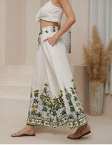 Gabby wide leg pants - Tropical