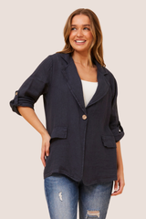 Penny linen jacket - Navy