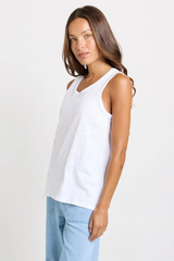 Francis Rib Tank - White