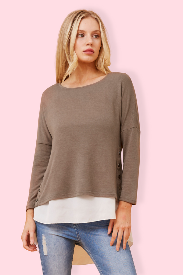 Double Layer Top - Taupe