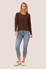Conti knit top - chocolate