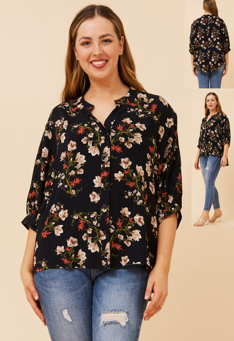 Florence top - multi navy