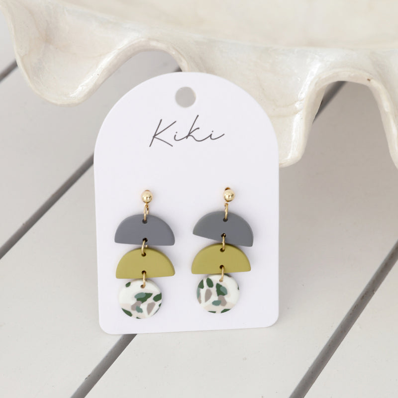 Green Terrazzo Earrings
