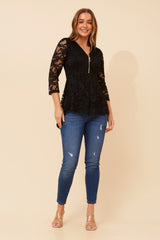 Sia peplum top - Black