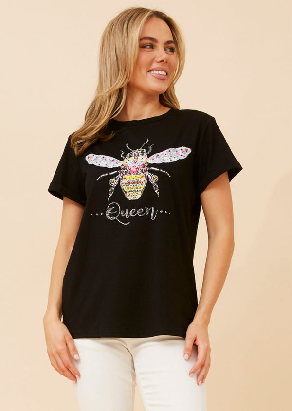 Queen bee tee -Black