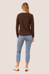 Conti knit top - chocolate