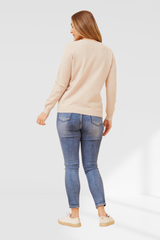 Hazel embellished knit - Clay