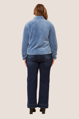 Jade fluffy jacket - Indigo blue