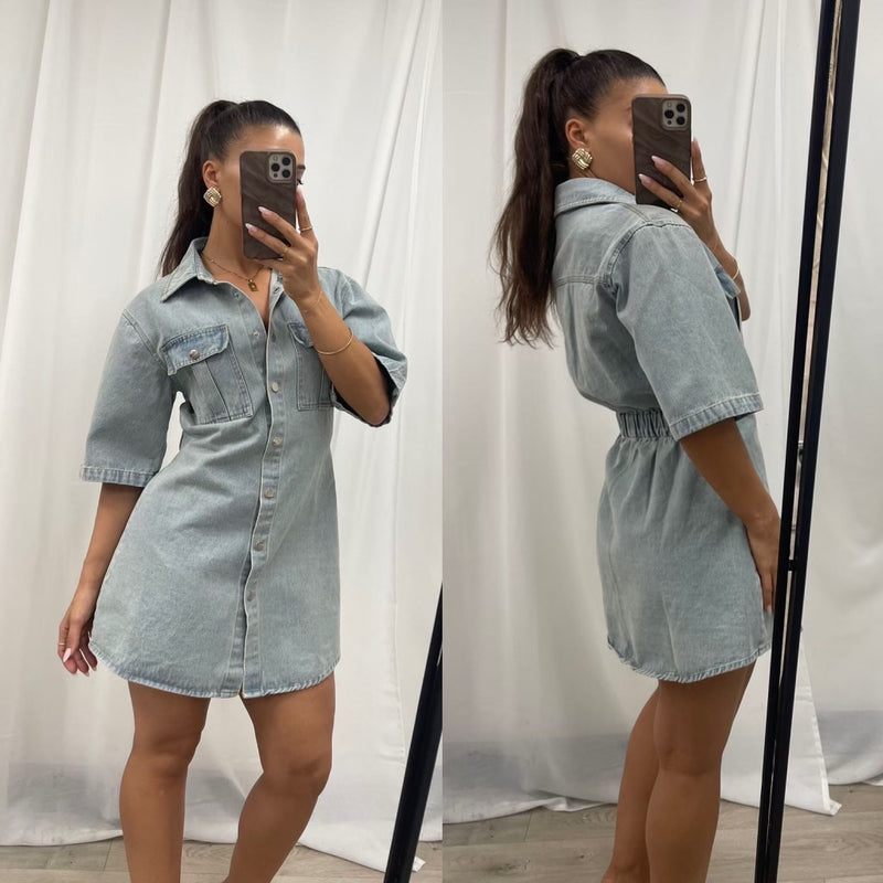 Bella Denim Dress - light denim