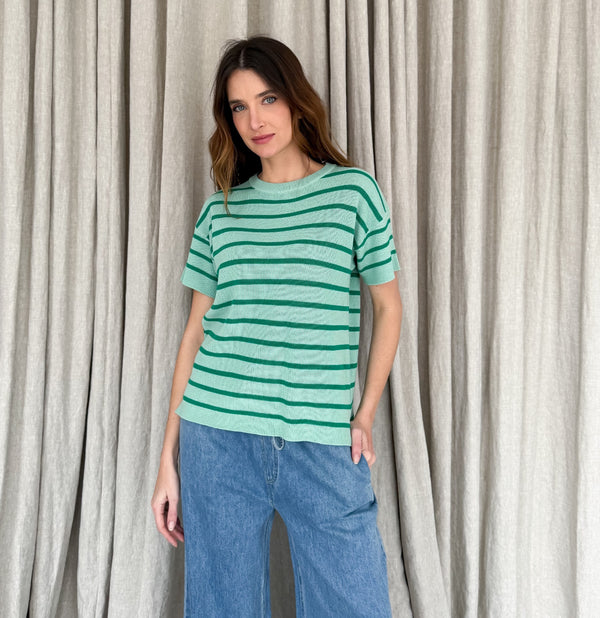 Sav knit - green stripe