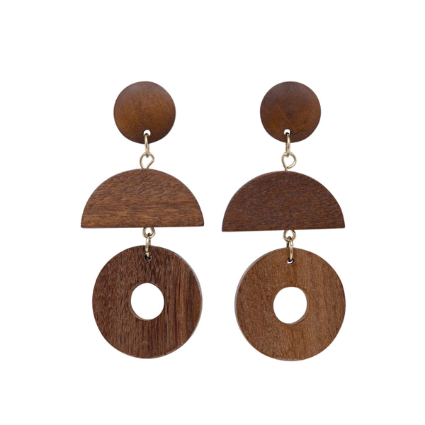 Wood Curve Earrings