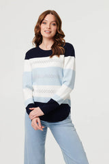 Izzy Diamante Knit - Dusty blue