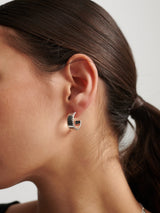 Sterling Silver Plated Loop Earrings