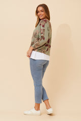 Ester top - khaki