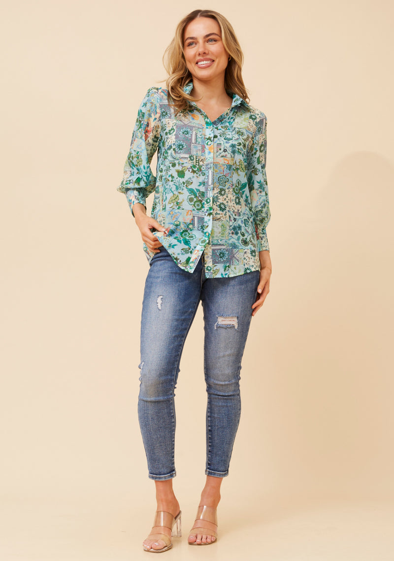 Margot shirt - multi green