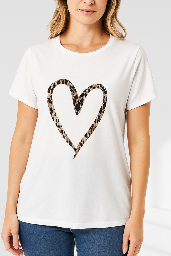 Amyic heart tee - white