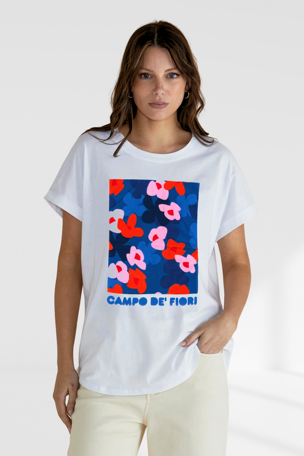 Hailey Short Sleeve Tee - Campo De' Fiori Print