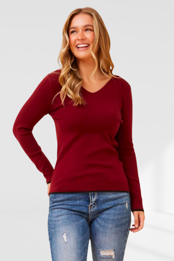 Felicity Knit - Red Dahlia