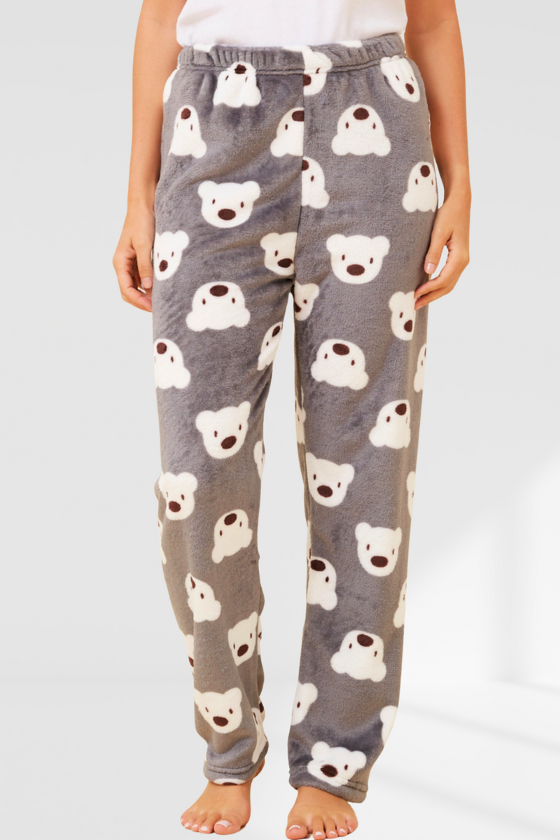 Koala Plush Pyjama Pants-Charcoal