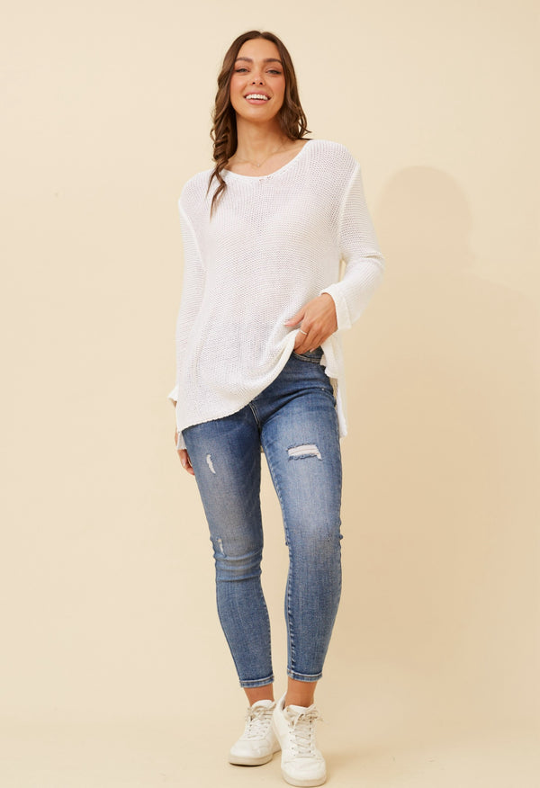 Karina Knit Jumper - White