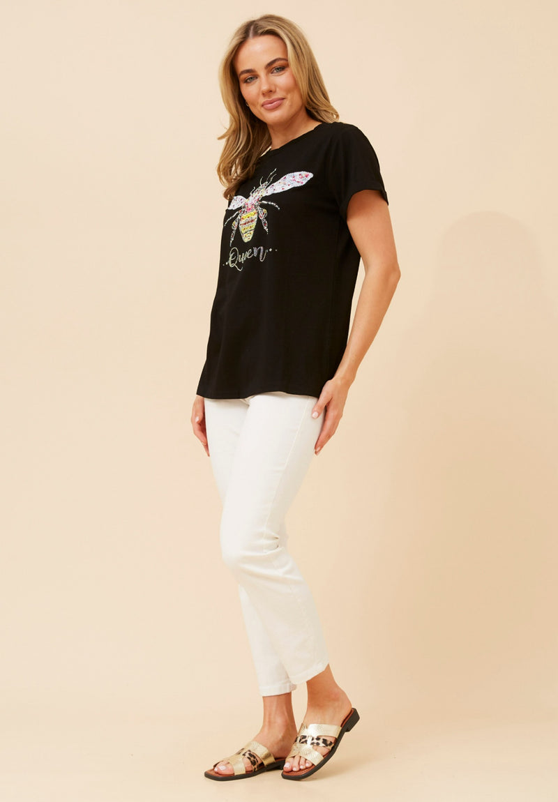 Queen bee tee -Black