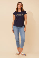 Vogue tee- Navy
