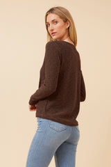 Conti knit top - chocolate