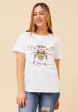 Queen bee tee - white