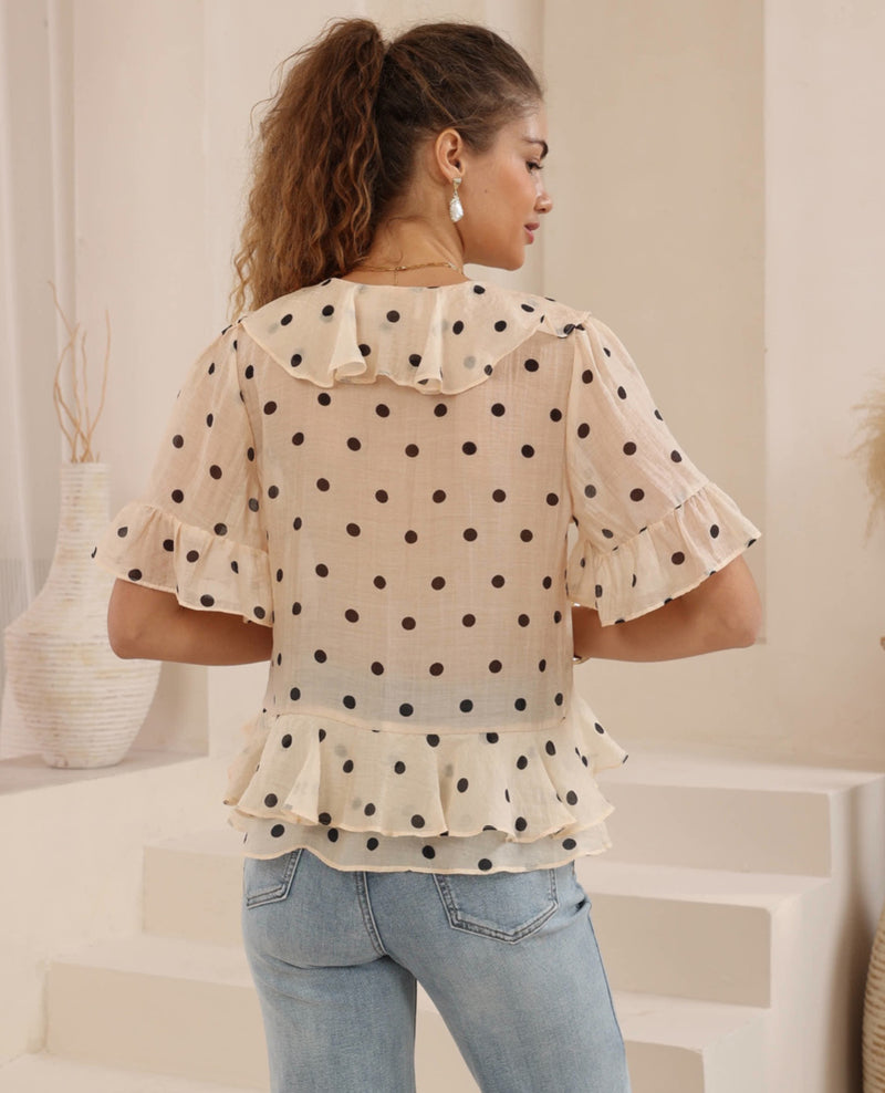 Solana top - polka dot