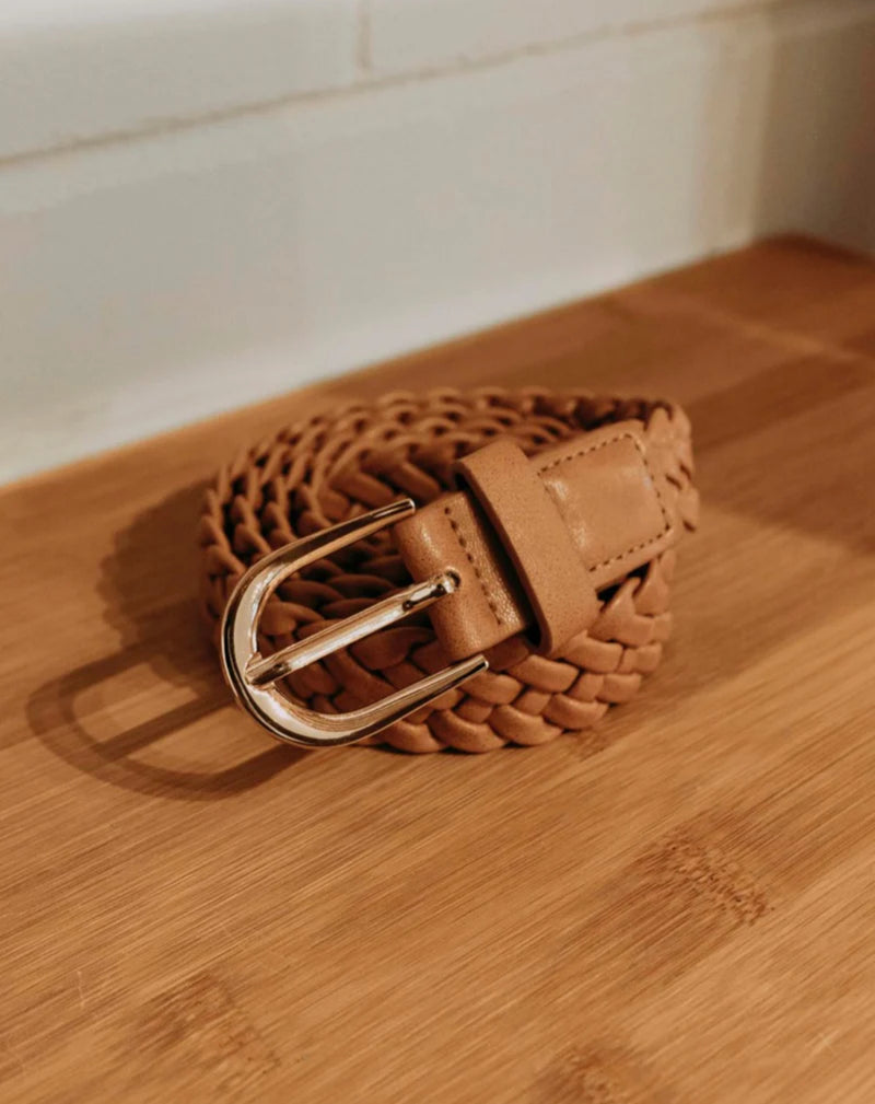 Rosanonde braided belt - tan