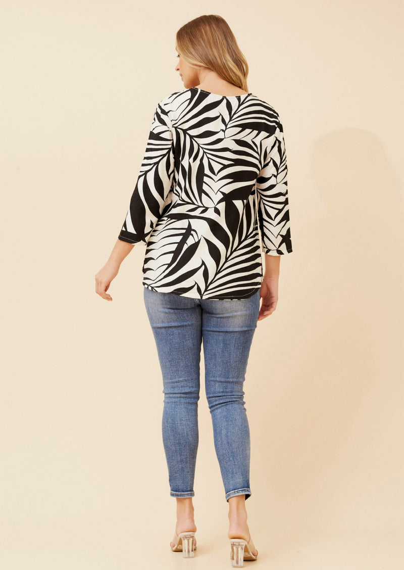 Armani top black and white