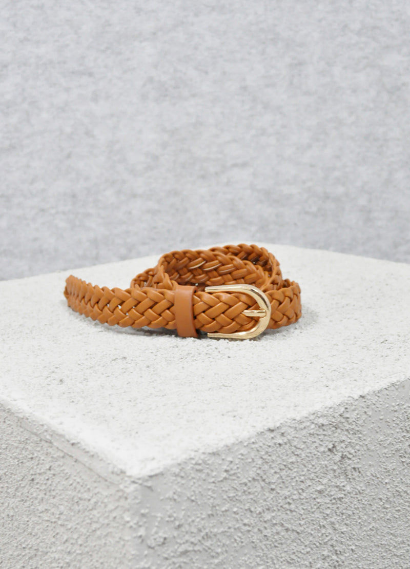 Rosamonde braided belt - Tan
