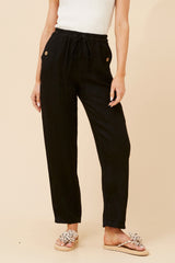 Lola Italian linen pants - Black