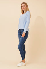 Conti knit top / sky blue