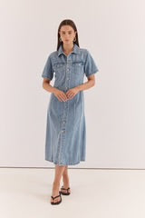Kara Denim Midi Dress