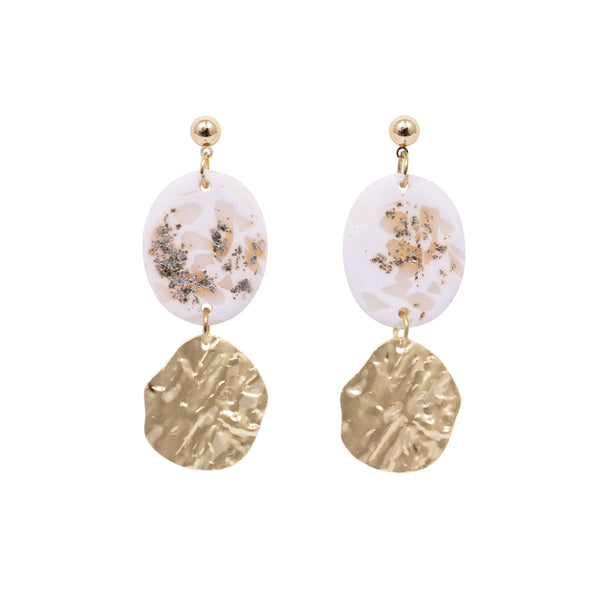 Light Shimmer Oval Earrings