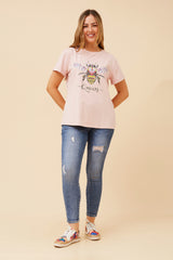 Queen bee tee - Blush