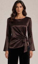 Shae satin top - shot