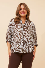 Stella  shirt - chocolate