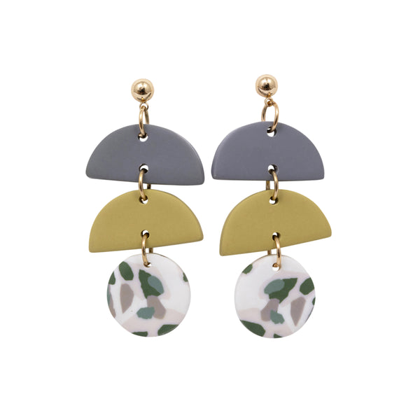 Green Terrazzo Earrings