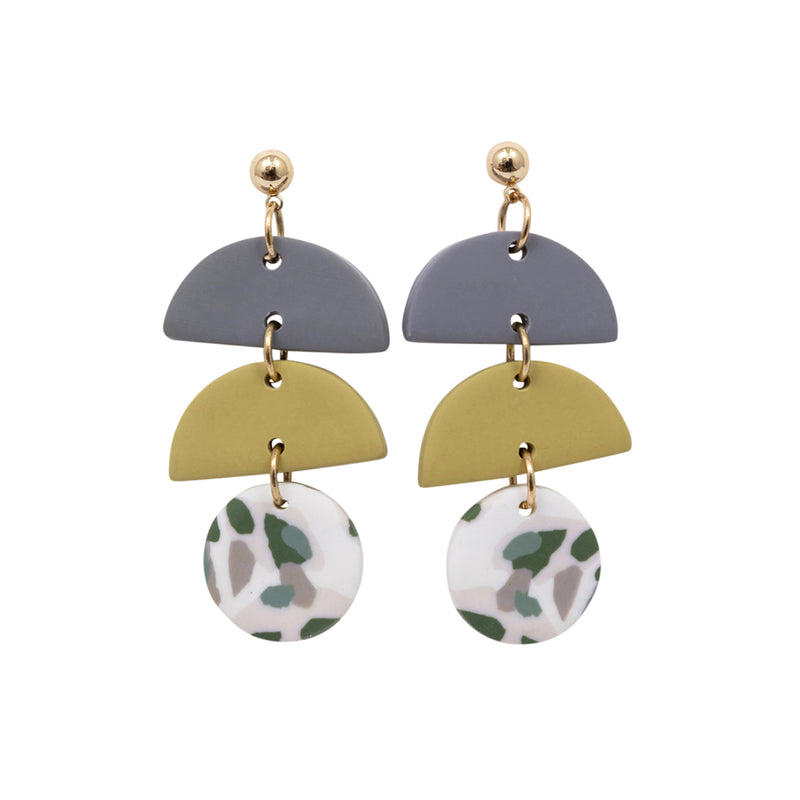 Green Terrazzo Earrings