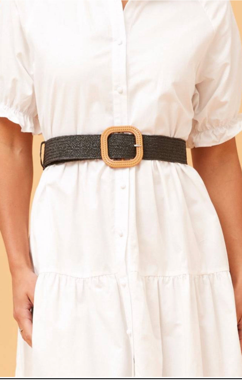 Belt with buckle - Black