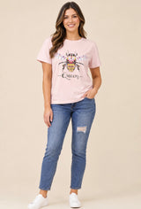 Queen bee tee - Blush