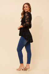 Sia peplum top - Black