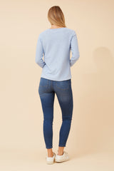 Conti knit top / sky blue