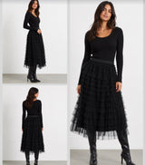 Sandy  ruffle tier skirt