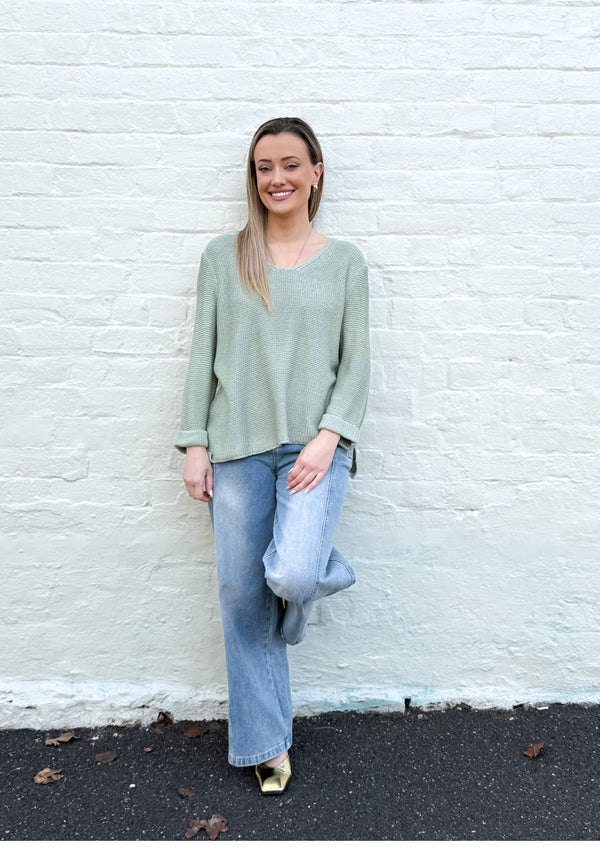 Domini Loop Knit Jumper- LGN