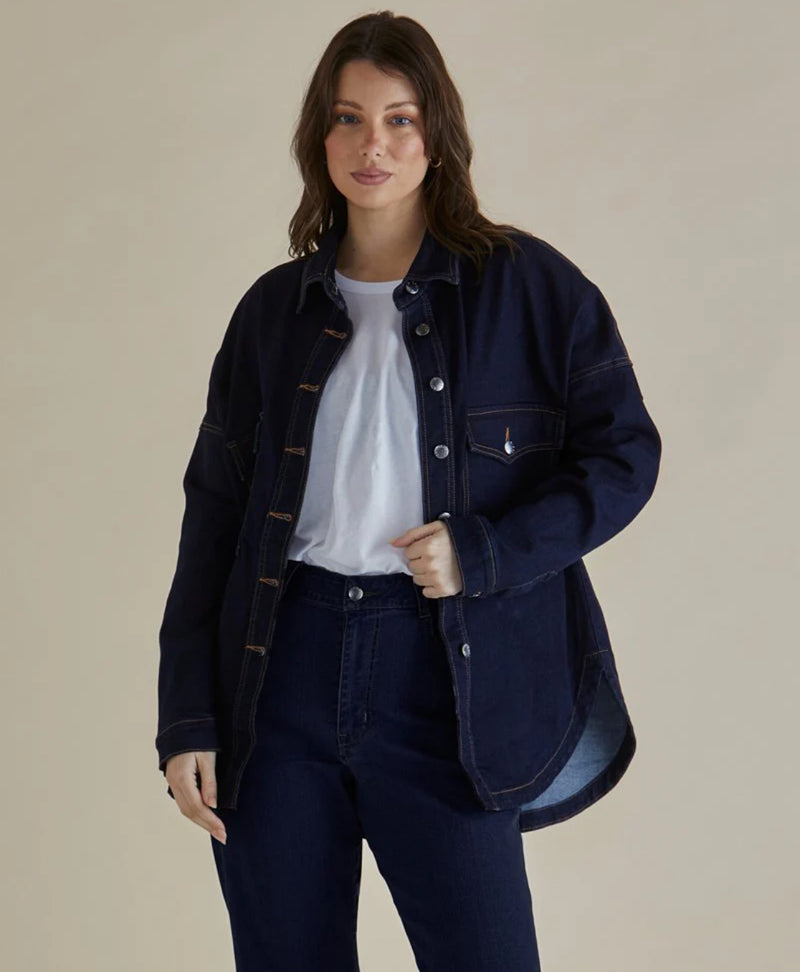 Cherry Denim Shirt - Smoke Ink