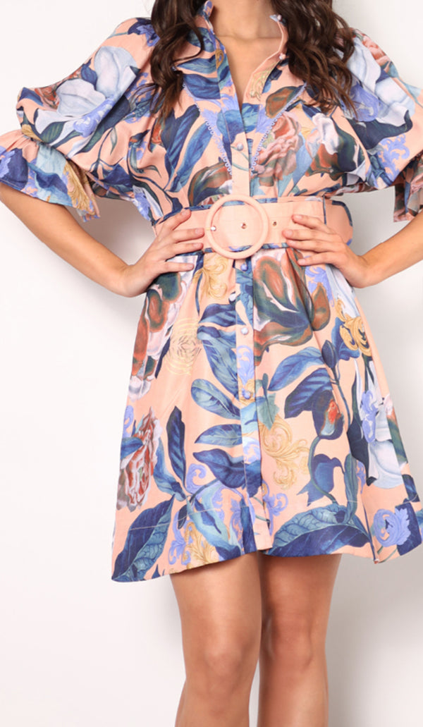 Donatella Dress - Blue | EXCLUSIVE Print by White Sandstorm